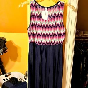 Stripe and navy summer dress. Size xl from Jenny Boston.